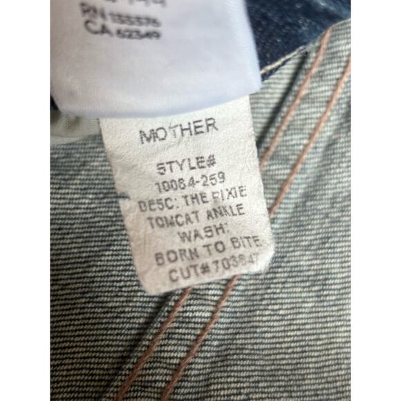 MOTHER SUPERIOR The Pixie Tomcat Ankle Jeans Born To Bite 29 - Picture 6 of 8